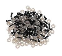 ULDIGI 600pcs Black Plastic Safety Eyes with Washers for Stuffed Animals Crochet DIY Craft Making Supplies Durable Bear Eyes for Sewing Soft and Amigurumi
