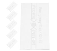 ULDIGI 6pcs Alarm Switch Replacement Panel Fire Alarm Protector Cover Frangible Glass Heat Resistant Easy Replacement Emergency System Spare Glass for Fire Safety Stations