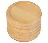 ULDIGI 6pcs Bamboo Coasters Table Cup Mat Drinks Mat round Lightweight Table Protection Saucers for Plants and Water Mugs Home Decor and Restaurant Use
