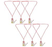 ULDIGI 6pcs Ceramic Zodiac Whistles Bird Call Whistles Lanyard Musical Instrument Pendant for Outdoor Party Decoration