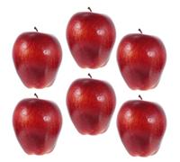 ULDIGI 6Pcs Foam Fake Red Delicious Fruit Models, Lifelike Artificial Fruit Display Decorations for Home and Photography Props