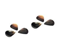 ULDIGI 6pcs Genuine Shell Tones Guitar Picks Natural Black Picks for Guitar Ukulele Low Instruments