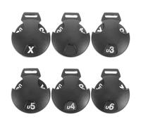 ULDIGI 6pcs Golf Club Head Cover Number Tag Golf Wood Head Cover Tags Elegant Circular Plastic Resistance to Daily Wear
