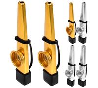 ULDIGI 6pcs Metal Kazoos Musical Instrument for Boy Girl and Adults and Easy to Play for Ukulele and Guitar Accompaniment Dust Covers