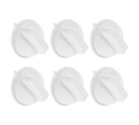 ULDIGI 6pcs Microwave Oven Timer Knob Time Control Knob Oven Timer Switch White Plastic D-shaped Ergonomic Design Wide Compatibility Replacement for Accessories
