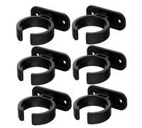 ULDIGI 6pcs Plastic Non-slip Desktop Microphone Stand for Small Mic Base Holder with Multi-function Clamp, Black - for Home Recording and Streaming