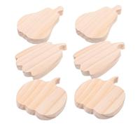 ULDIGI 6pcs Unfinished Wooden Pumpkins for Crafts Fall Pumpkin Wood Ornaments DIY Table Sign Blanks Autumn Harvest Centerpieces for Thanksgiving Halloween Decorations