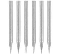 ULDIGI 6pcs Universal Fine Point Soldering Iron Tips Set, Conical Electric Iron Heads Replacement for Welding Station Accessories, High Performance Pointed Solder Tips for DIY Repair