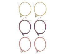 ULDIGI 6sets Steel String Set for Acoustic Guitars Gauge Red Copper and Brass Strings for Parties and Performances