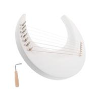 ULDIGI 7 String Crescent Raya Music Learning Lyre Music Instrument Musical Lyre for All Moon Shaped Instrument Metal White