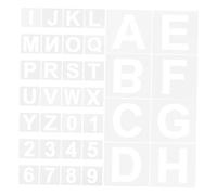 ULDIGI 72pcs Reusable Plastic Alphabet Number Stencils Kit for DIY Art and Scrapbooking Lightweight Templates with Easy Alignment for Precise Spray Painting and Craft Projects