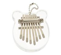 ULDIGI 8-keys Bear Shape Crystal Kalimba Thumb Piano Organic Glass Music Instrument for Finger Flexibility Practice and Crisp Sound with Box