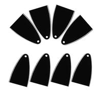 ULDIGI 8pcs Black Plastic Bell-shaped Truss Rod Cover for Electric Bass Guitar Neck Plates Fit Easy Installation Protective Dust-resistant Replacement Accessory