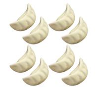 ULDIGI 8pcs Ceramic Dumpling Shape Chopstick Holder for Knives and Chopsticks, Easy to Clean Multipurpose Beige Rest Stand Suitable for Office and Hotel Use