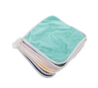ULDIGI 8pcs Coral Fleece Square Baby Washcloths, Super Soft Towels, Fuzzy Hand Towel with Hanging Loop, Absorbent and Easy to Clean, for Washing the Face and Bathroom Use Random Style