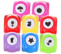 ULDIGI 8pcs DIY Paper Puncher for Scrapbooking and Crafting Handheld Hole Punch Tools with Unique Shapes Including Heart Umbrella Star Musical Note Footprint Rose Sunflower and Rabbit for