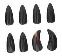 ULDIGI 8pcs Guzheng Finger Picks Natural Horn Small Size Groove Professional Fingertip Protectors for Adults and Children Guzheng Practice Accessories