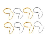 ULDIGI 8Pcs Metal Thumb Guitar Picks Ergonomic Finger Picks for Acoustic Electric Guitar Portable Golden Silver