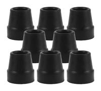 ULDIGI 8pcs Quad Walking Stick Rubber Tips for Enhanced Grip and Pressure Relief, Sturdy 5/8 Inch Non-Slip Rubber Feet with Quad Structure, for Walking Canes and Sticks Indoors and Narrow