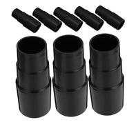 ULDIGI 8pcs Vacuum Hose Adapter Kit Vacuum Cleaner Parts Conversion Black Compatible with Multiple Brands for Efficient Cleaning and Secure Suction Connection