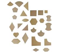 ULDIGI Acrylic Patchwork Template Set Transparent Quilting Stencils for Sewing Machine Projects DIY Fabric Leather Cutting Quilt Design Rulers with Precise Pattern Placement