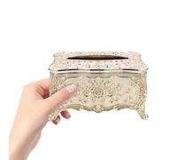 ULDIGI Acrylic Retro Tissue Box Practical Convenient to Use Exquisitely Made Gold Napkin Holder for Living Room Home