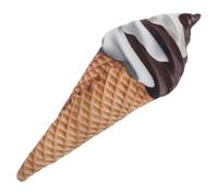 ULDIGI Adorable Stuffed Ice Cream Cone Plush Soft Decorative Doll for Bedroom Sofa Table Decoration Creative Cozy Home Accent with Gentle Material Small Cream Chocolate Design