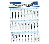 ULDIGI Bass Recorder Chord Practicing Chart 8-hole Fingering Guide Sheet for Beginners with Flute and Clarinet Fingering Notes, Portable Music Practice Supplies for Wind Instruments