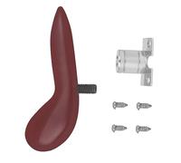 ULDIGI Bassoon Thumb Hand Rest Red Detachable Silver-plated Saddle Base Set with Screws Bassoon Accessory Hand Support Practice Rest for Wind Instrument