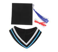 ULDIGI Bear Doll Graduation Costume Set with Collar Hat Certificate Soft Polyester Academic Dress-up for Stuffed Animals Suitable for Bachelor Master Doctoral Celebrations Roleplay
