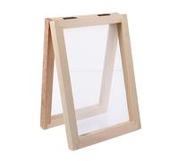 ULDIGI Beige Wooden Frame 6 Inches Double Papermaking Mould for Boys and Girls' DIY Crafts