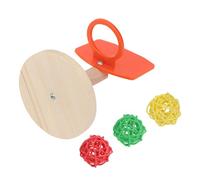 ULDIGI Bird Basketball Training for Parrots and Pet Birds, Mini Basketball Hoop Stand in Orange, Made of Plastic and Wood for Educational Play and Mind Development Random Color