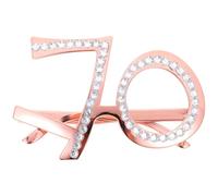 ULDIGI Birthday Party Glasses Novelty 70th Birthday Eyeglasses Cosplay Party Supplies, Funny Costume Eyeglasses, Anniversary Glasses Photo Booth Props Supplies