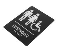 ULDIGI Braille Restroom Sign Acrylic Self-Adhesive Decal Replaceable for Outdoor Public Bathroom and Accessibility Aid