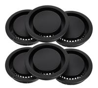 ULDIGI Cabinet Air Flow Soffit Vents Plastic 6pcs Vent Covers Black Wear Resistant with Professional and Practical Design for Heat Distribution for Clothes Cabinets and Drawers