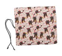 ULDIGI Canvas Brush Bag Roll Up Pencil Case Portable Calligraphy Brush Pen Storage Organizer with Bind Strap Large Capacity for Artists Students