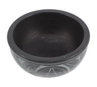 ULDIGI Carved Pentagram Bowl Small Soapstone Water Bowl with Engraved Pattern for Home Display and Essential Oil Burner Compact Rice and Fruit Dish for Spa Use