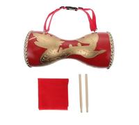 ULDIGI Chinese Style Dragon Pattern Waist Drum Percussion Instrument for Adults with Adjustable Strap Cowhide Hand Drum for Traditional Performances Celebrations and Square Dancing