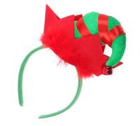 ULDIGI Christmas Elf Headband Green Lightweight Comfortable Hair Hoop for Holiday Parties Birthday Carnivals Festive Photo Booth Accessory for Women and Ladies