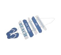 ULDIGI Coastal Wooden Wall Hanging Sign Slippers Beach Theme Decor for Bathroom Outdoor Indoor Nautical Wall Plaque Mediterranean Style Home Decorations
