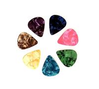 ULDIGI Colorful Guitar Picks 10pcs Set Lightweight Sturdy Celluloid Material Shining Finish for Guitar Bass Ukulele Playing Accessories Random Color