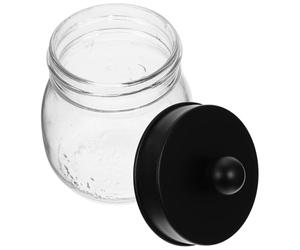 ULDIGI Cotton Swabs Storage Cans Glass Jar with Straight Bottle Design for Makeup Table and
