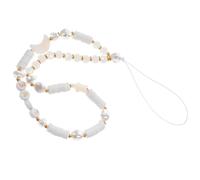 ULDIGI Creative Moon Star Pearl Beaded Phone Charm Wrist Strap for Phone Delicate Polymer Clay and Acrylic Material for Festival and Birthday Gifts