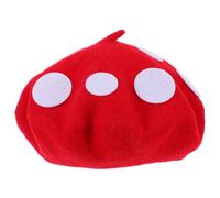 ULDIGI Creative Mushroom Beret Hat for Soft Red Painter Style Cap Cozy Party Accessory for Easter Cosplay Winter Warmth and Festive Dress-up