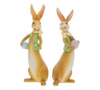 ULDIGI Cute Bunny Decoration Outdoor Ornaments Easter Figurine Statues Easter Decorations Spring Decorations for Home Rabbit Ornament Bunny Party Decorations Garden Decor Yard Decor Resin