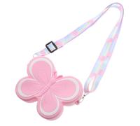 ULDIGI Cute Butterfly Silicone Coin Purse for Mini Crossbody Bag Small Pink Silicone Pouch for Little Accessories and Coins