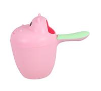 ULDIGI Cute Hippo Shaped Bath Waterfall Rinser Bath Mug Pp Material Versatile Comfortable Using Experience Pink Colour Baby Shower Water Ladle for Parents and Babies