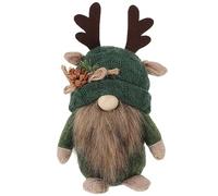 ULDIGI Cute Winter Holiday Gnome Figurine with Deer Horns Soft Cotton and Cloth Christmas Decor for Indoor Desktop Window Display Forest Theme Ornament Christmas Gift