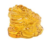 ULDIGI Decorative Figurine Glass Yellow for Visual Enjoyment and Beautifying Personal Space Adornment for Table and Desk Home Ornament for Office and Living Room