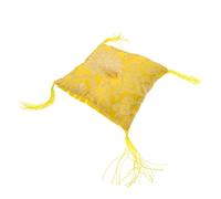 ULDIGI Decorative Tibetan Singing Bowl Pad with Embroidery Patterns, Cloth Pillow Shape, Smooth to The Touch, Yellow Cushion to Prevent Bowl Colliding, for Craft Decoration in Homes and Random Color